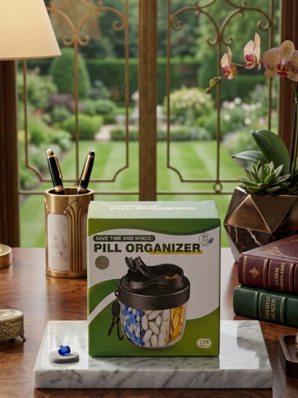 Travel Pill Organizer Box